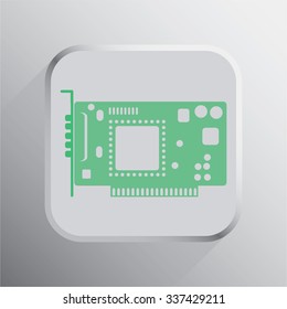 vector illustration of modern icon sound card