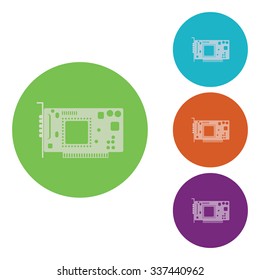 vector illustration of modern icon sound card