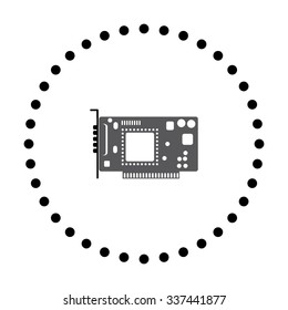 vector illustration of modern icon sound card
