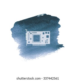 vector illustration of modern icon sound card