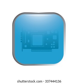 vector illustration of modern icon sound card
