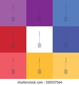 vector illustration of modern icon spatula