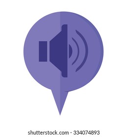 vector illustration of modern icon speaker