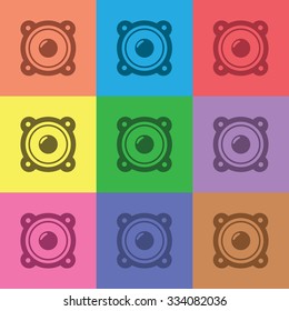 vector illustration of modern icon speaker