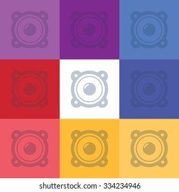 vector illustration of modern icon speaker