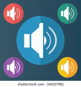 vector illustration of modern icon speaker