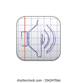 vector illustration of modern icon speaker