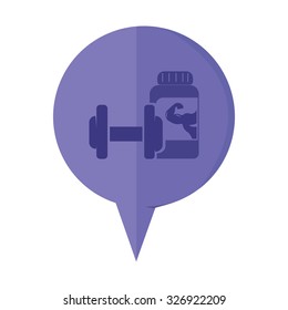 vector illustration of modern icon sports nutrition