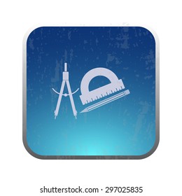 vector illustration of modern icon stationery items