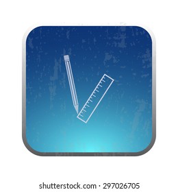 vector illustration of modern icon stationery items