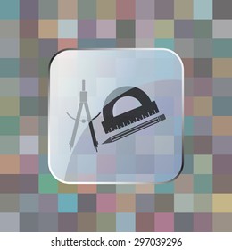 vector illustration of modern icon stationery items