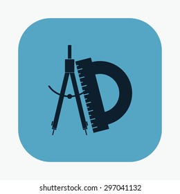 vector illustration of modern icon stationery items