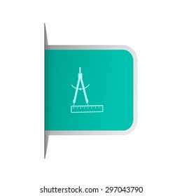 vector illustration of modern icon stationery items