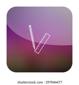 vector illustration of modern icon stationery items