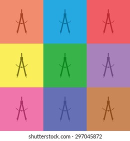 vector illustration of modern icon stationery items