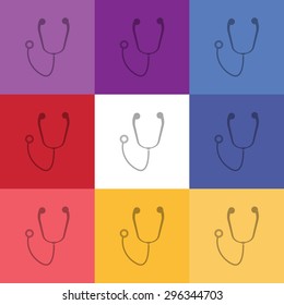 vector illustration of modern icon stethoscope