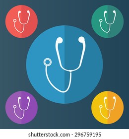 vector illustration of modern icon stethoscope