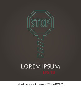 vector illustration of modern  icon stop
