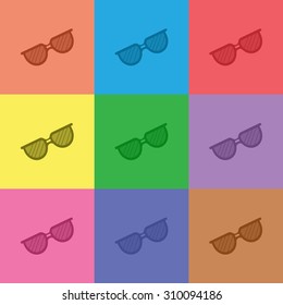 vector illustration of modern icon sunglasses