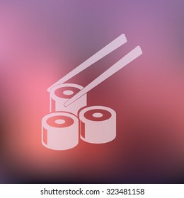 vector illustration of modern icon sushi