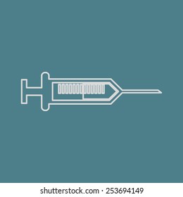 vector illustration of modern icon syringe