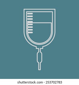 vector illustration of modern icon syringe
