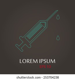 vector illustration of modern icon syringe