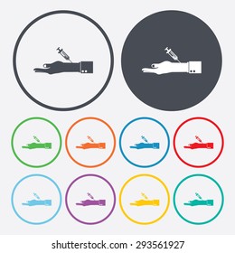vector illustration of modern icon syringe