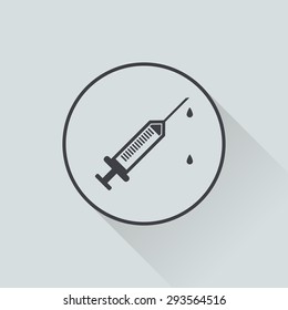 vector illustration of modern  icon syringe