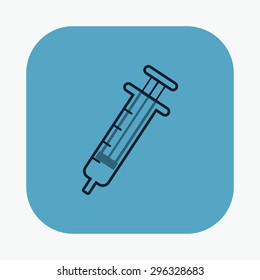 vector illustration of modern icon syringe
