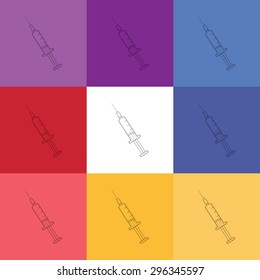 vector illustration of modern icon syringe