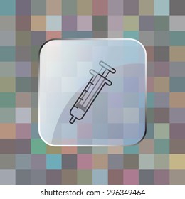 vector illustration of modern icon syringe
