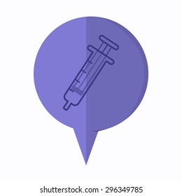 vector illustration of modern icon syringe
