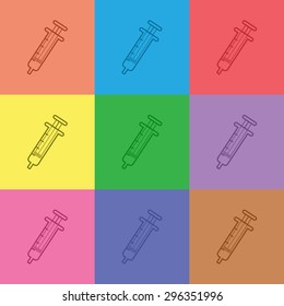 vector illustration of modern icon syringe