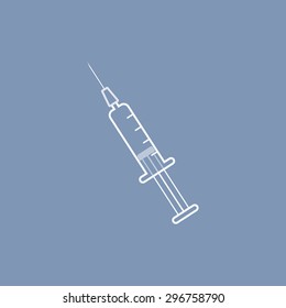 vector illustration of modern icon syringe