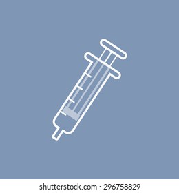 vector illustration of modern icon syringe