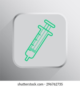 vector illustration of modern icon syringe