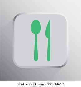 vector illustration of modern icon tableware