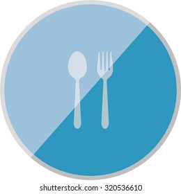 vector illustration of modern icon tableware
