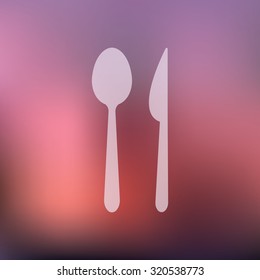 vector illustration of modern icon tableware