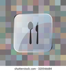 vector illustration of modern icon tableware