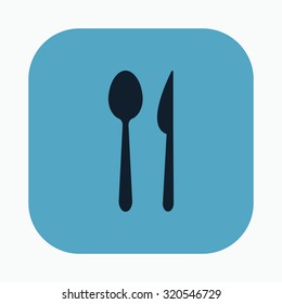 vector illustration of modern icon tableware