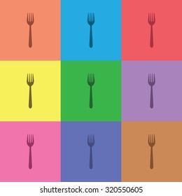 vector illustration of modern icon tableware