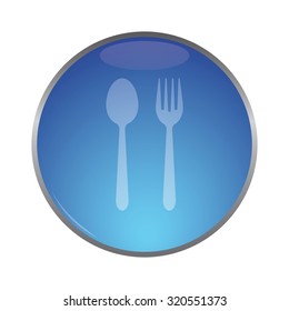 vector illustration of modern icon tableware