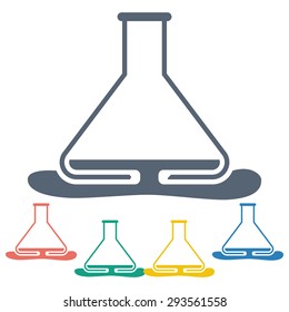 vector illustration of modern icon test-tube