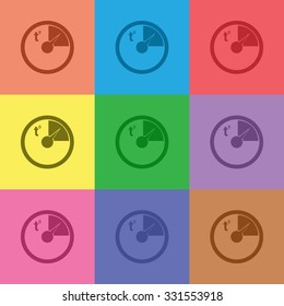 vector illustration of modern icon thermometer
