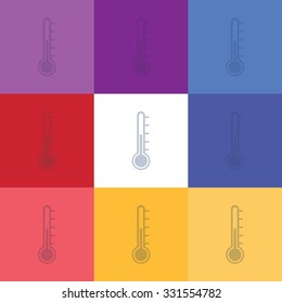 vector illustration of modern icon thermometer