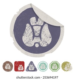vector illustration of modern  icon thyroid