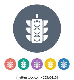 vector illustration of modern icon traffic light