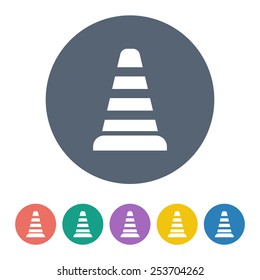 vector illustration of modern  icon traffic cone